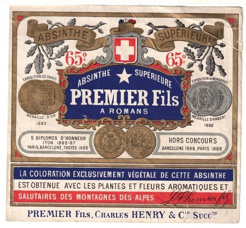 Ancienne étiquette absinthe - ancienne,