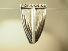 CLIP DE REVERS ART DECO ARGENT