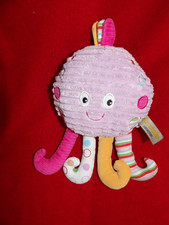 Doudou Peluche Pieuvre Rose