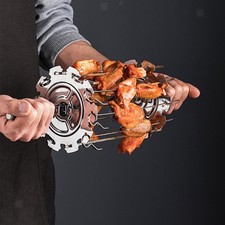 Métal Rotisserie Brochette Barbecue Viande Brochette Machine Four Kebab