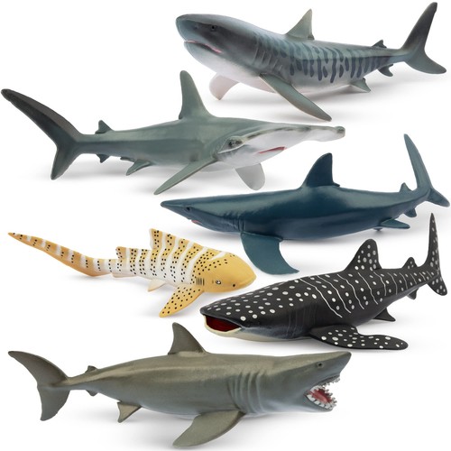 Realistic shark figurines set - shark,