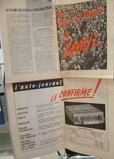 N°6188 / dépliant affichette auto-radio RADIOMATIC   1954
