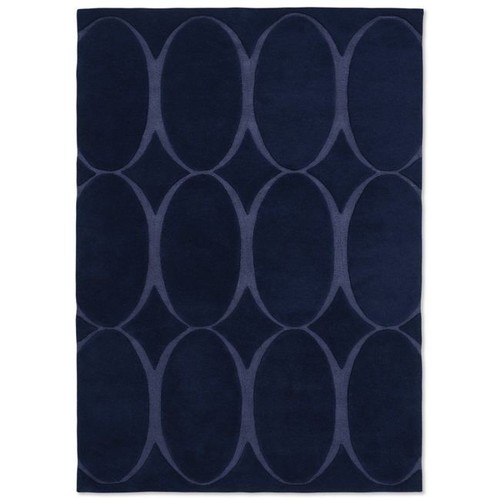 Tapis géométrique bleu