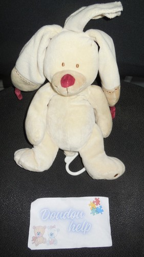 Doudou peluche musical lapin - peluche,