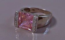 Bague argent quartz zirconium