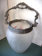 ANCIEN SEAU A BISCUITS EN PATE DE VERRE XIXème