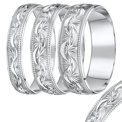 18ct blanc mariage bande - or,