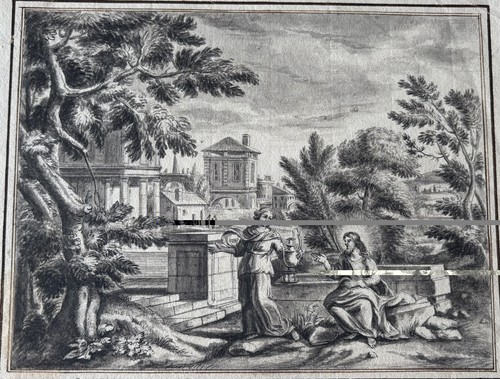 Grand dessin ancien scène - grand,