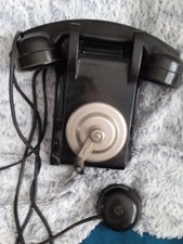 Téléphone Mural Erickson Bakélite Noir 1956