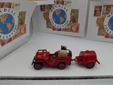PMPB10-0482 VOITURE SAPEURS POMPIERS  1/43 JEEP WILLYS + RESERVOIR COGOLIN 1/43