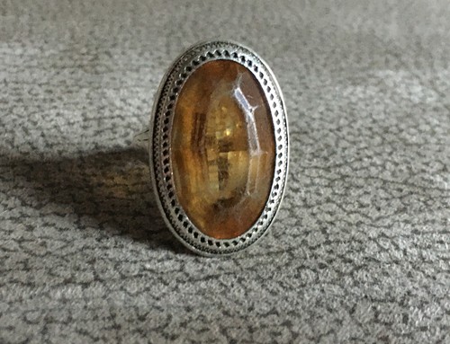 Bague ancienne argent citrine - bague,
