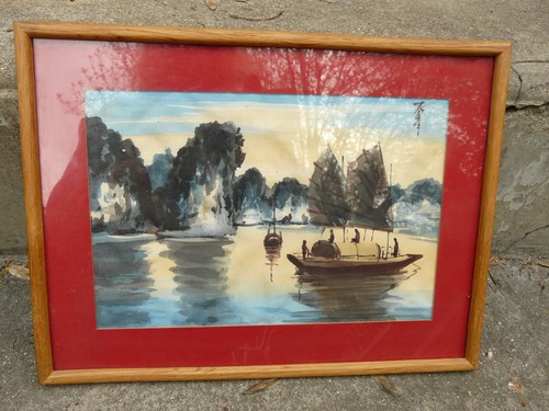 Tableau ancien signe peinture - tableau,