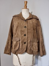 JEAN MARC PHILIPPE : VESTE ASPECT DAIM SUEDINE MARRON JOLIE COUPE JMP PARIS