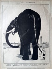 VAN CLEEF & ARPELS PLACE VENDOME PARIS ELEPHANT POIL HAIR HUMOUR  VP 1917 PRINT 