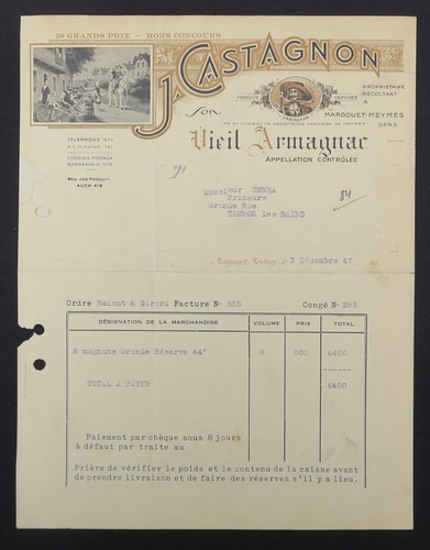 Facture 1947 margouet meymes - facture,