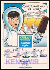  PUBLICITE  ADVERTISING " GERVAIS "  LES FIGURINES  ESQUIMAUX  -  PUB  90 's