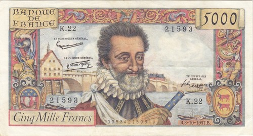 5000 francs henri du - 5000, iv