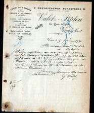 VERNON (27) BOIS & CHARBON / SCIERIE EXPLOITATION FORESTIERE "VALET & RIDOU" 