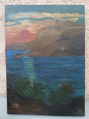 Huile sur toile - huile,