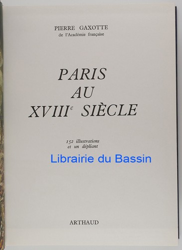Paris xviiie siècle - au,