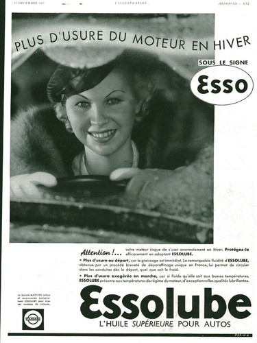 Publicité ancienne huile pour