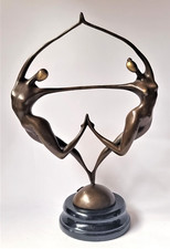 Bronze Sculpture Paire Danseur