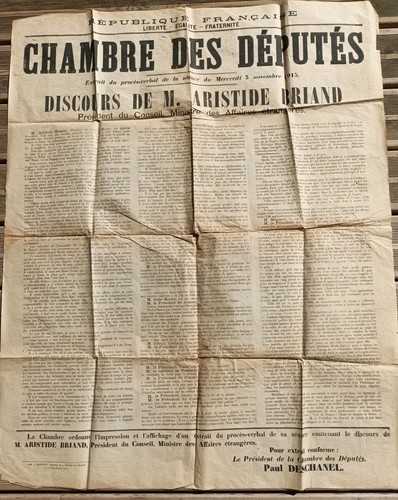1915 ww1 affiche discours - 5.11.1915,