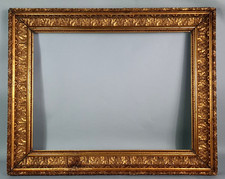 Cadre ancien 81x65 cm feuillure 65 à 66x49 à 50 cm bois stuc doré C733