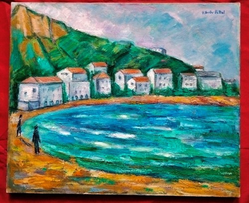 Superbe tableau fauve - fauve, par