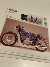 Sanglas 400 Electrico 1974 carte moto de collection Atlas Espagne