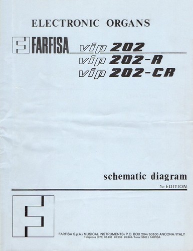 Farfisa vip 202 service manual - farfisa,