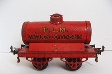 3445*  hornby P.L.M wagon citerne tole ancien echelle 0