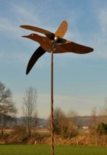 Oiseau moulin à vent en fer forgé / éolienne / décoration de jardin 