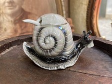 Ancien Moutardier Porcelaine Allemande Corona Escargot