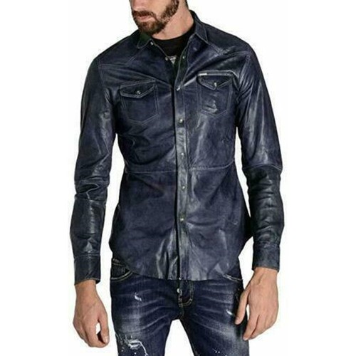 Neuf homme bleu cuir - neuf,