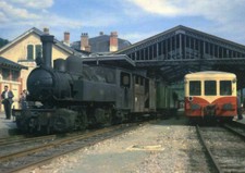 TULLE Train Locomotive 020 020 T Tubize N° 104 P. O. Corrèze côtoie Decauville