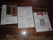 A VOIR !!! LOT 3 ANCIENNES BROCHURES " ENCEINTES DRAKKAR + BARCAROLLE " Ann. 80