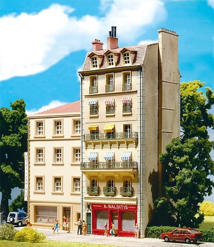 Maquette immeuble ville - immeuble, de
