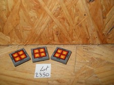 #2350# LEGO 3 PIECES DKSTONE LISSES INVERSEES IMPRIMEES FLAMMES ref 11203pb007