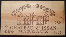 Estampe , façade de caisse vins château d'ISSAN  MARGAUX 2002