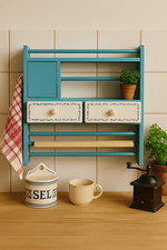 Petit meuble mural vintage – cuisine rétro années 60/70 Dévidoir 