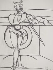 Valerio ADAMI : Amour étrange, Héliogravure signée, 1992