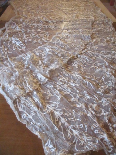 Pièce dentelle ancienne en - pièce, de