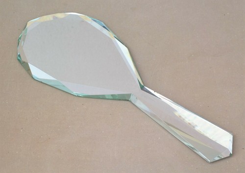 Ancien miroir face main - face,