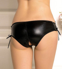 Culotte coquine ouverte noire