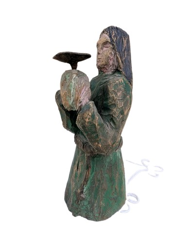 Ancien bougeoir art populaire - art,