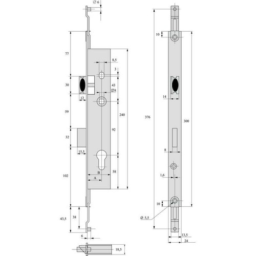 Serrure points pêne dormant - 3,