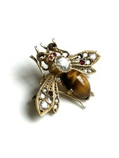 ANCIEN Broche Insecte Argent