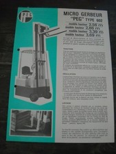 CATALOGUE/BROCHURE MICRO-GERBEUR PEG TYPE 602