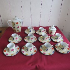 service 10 tasses a café a moka en porcelaine de limoges Guy Degrenne sucré salé